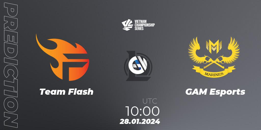 Team Flash - GAM Esports: Maç tahminleri. 28.01.24, LoL, VCS Dawn 2024 - Group Stage