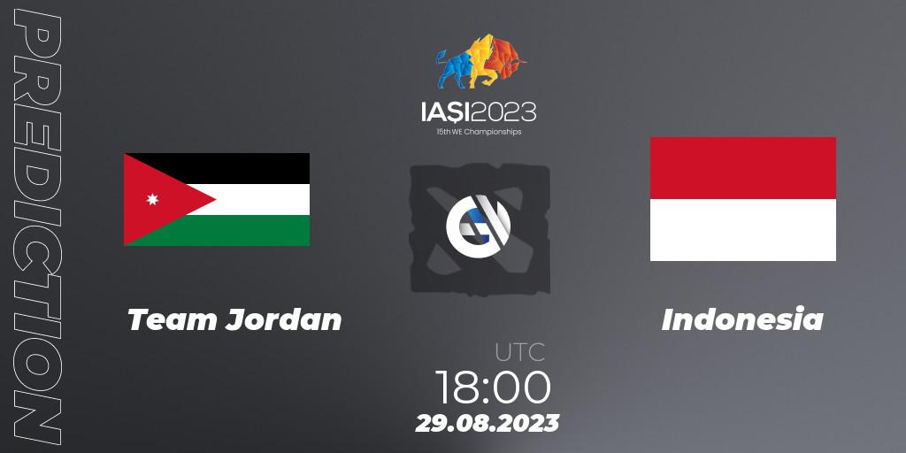 Team Jordan - Indonesia: Maç tahminleri. 29.08.2023 at 18:51, Dota 2, IESF World Championship 2023