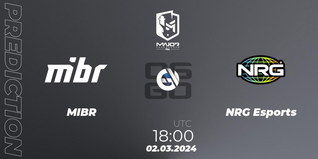 MIBR - NRG Esports: Maç tahminleri. 02.03.24, CS2 (CS:GO), PGL CS2 Major Copenhagen 2024 Americas RMR