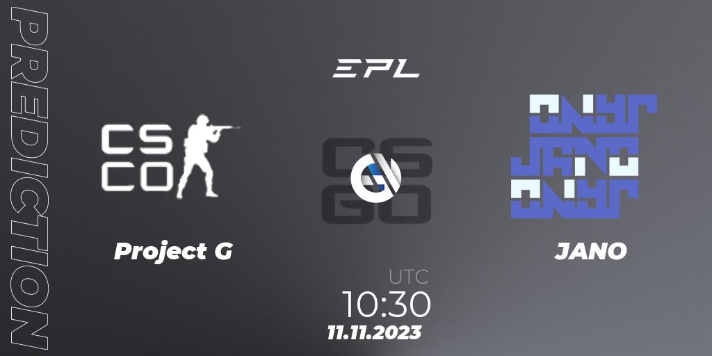 Project G - JANO: Maç tahminleri. 11.11.2023 at 11:30, Counter-Strike (CS2), European Pro League Season 12: Division 2