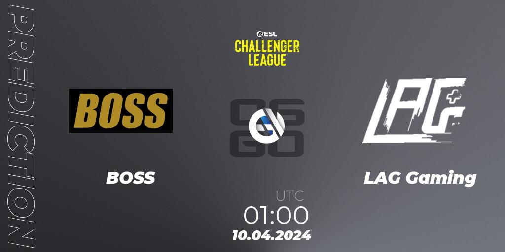 BOSS - LAG Gaming: Maç tahminleri. 10.04.24, CS2 (CS:GO), ESL Challenger League Season 47: North America