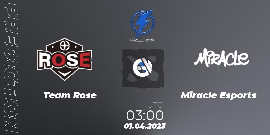 Team Rose - Miracle Esports: Maç tahminleri. 01.04.23, Dota 2, Lightning Series