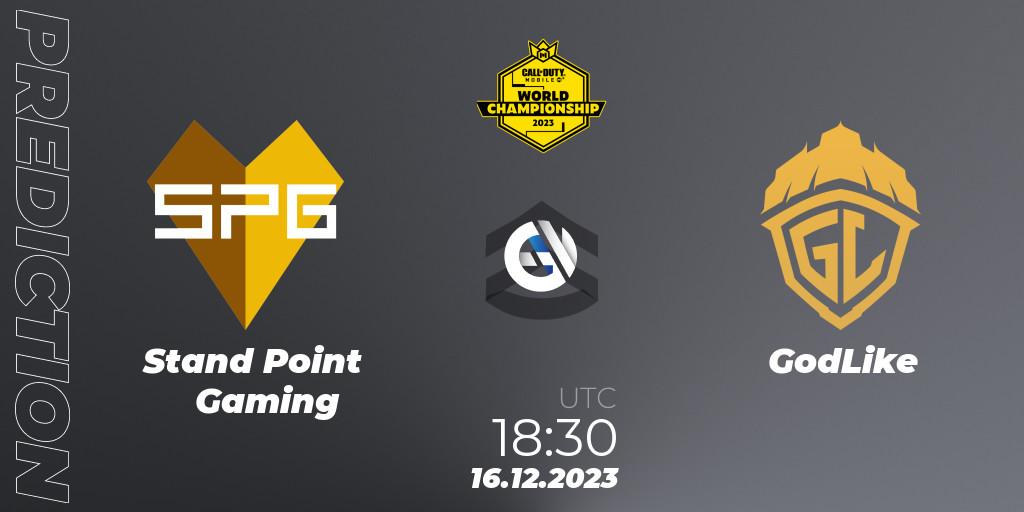 Stand Point Gaming - GodLike: Maç tahminleri. 16.12.2023 at 17:40, Call of Duty, CODM World Championship 2023