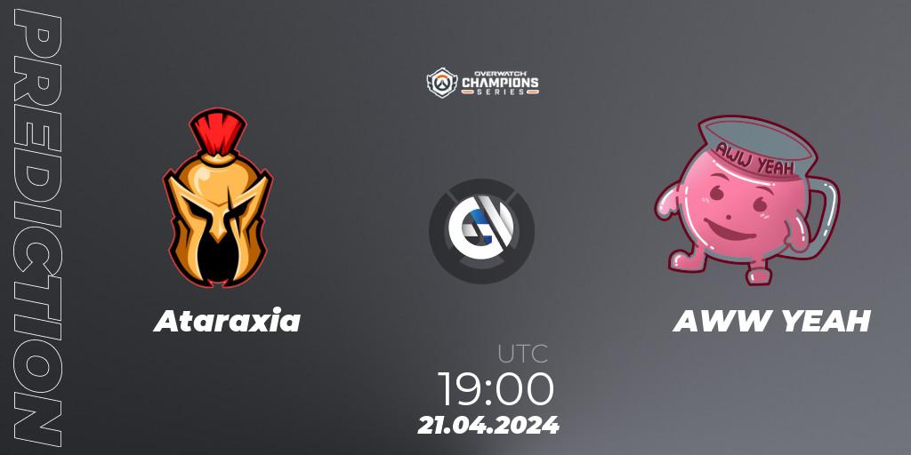 Ataraxia - AWW YEAH: Maç tahminleri. 21.04.2024 at 19:00, Overwatch, Overwatch Champions Series 2024 - EMEA Stage 2 Group Stage