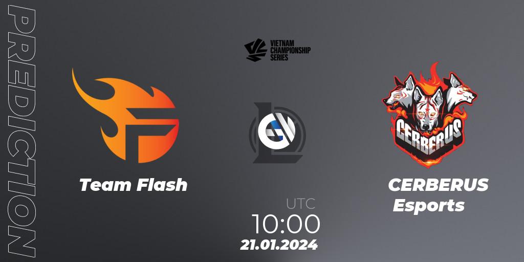 Team Flash - CERBERUS Esports: Maç tahminleri. 21.01.24, LoL, VCS Dawn 2024 - Group Stage