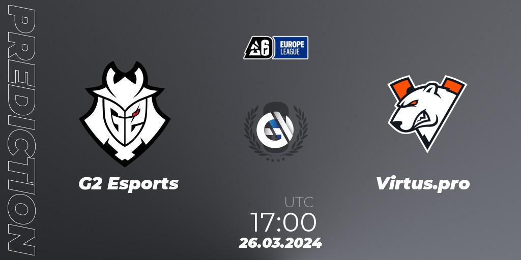 G2 Esports - Virtus.pro: Maç tahminleri. 26.03.24, Rainbow Six, Europe League 2024 - Stage 1
