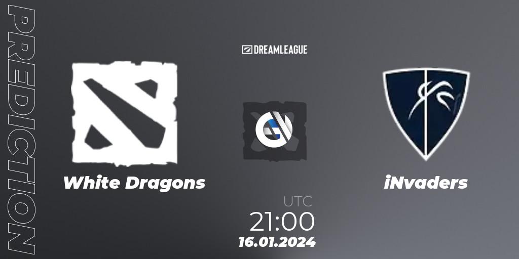 White Dragons - iNvaders: Maç tahminleri. 16.01.2024 at 21:00, Dota 2, DreamLeague Season 22: South America Closed Qualifier