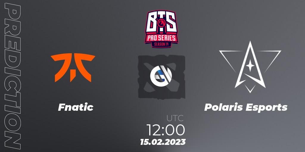 Fnatic - Polaris Esports: Maç tahminleri. 15.02.2023 at 12:52, Dota 2, BTS Pro Series Season 14: Southeast Asia