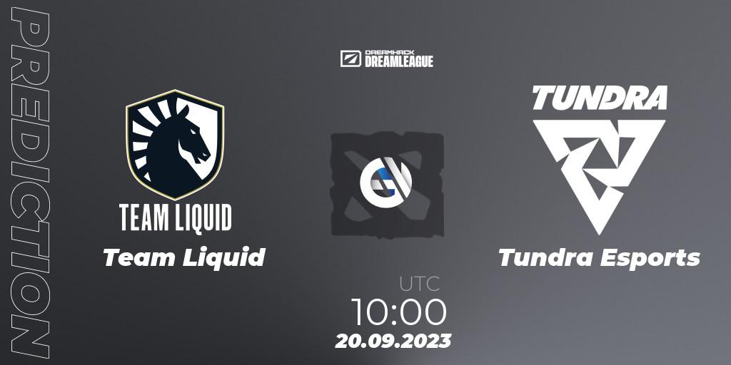 Team Liquid - Tundra Esports: Maç tahminleri. 20.09.23, Dota 2, DreamLeague Season 21