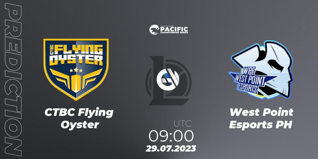 CTBC Flying Oyster - West Point Esports PH: Maç tahminleri. 29.07.2023 at 09:00, LoL, PACIFIC Championship series Group Stage