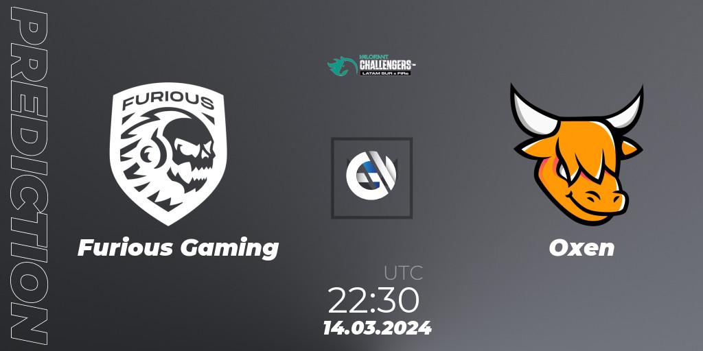 Furious Gaming - Oxen: Maç tahminleri. 14.03.2024 at 22:30, VALORANT, VALORANT Challengers 2024: LAS Split 1