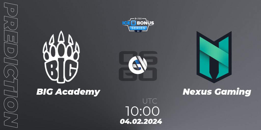 BIG Academy - Nexus Gaming: Maç tahminleri. 04.02.24, CS2 (CS:GO), IceBonus Series #1