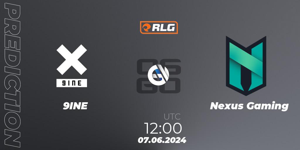 9INE - Nexus Gaming: Maç tahminleri. 07.06.2024 at 12:00, Counter-Strike (CS2), RES European Series #5