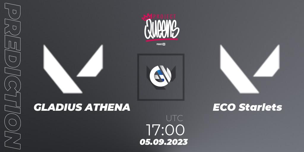 GLADIUS ATHENA - ECO Starlets: Maç tahminleri. 05.09.2023 at 17:00, VALORANT, Project Queens 2023 - Split 3 - Group Stage