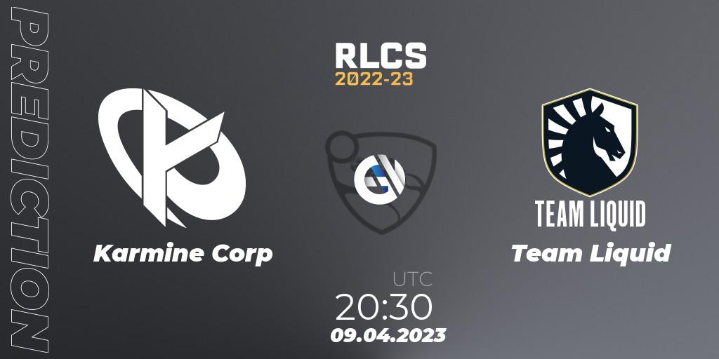 Karmine Corp - Team Liquid: Maç tahminleri. 09.04.23, Rocket League, RLCS 2022-23 - Winter Split Major