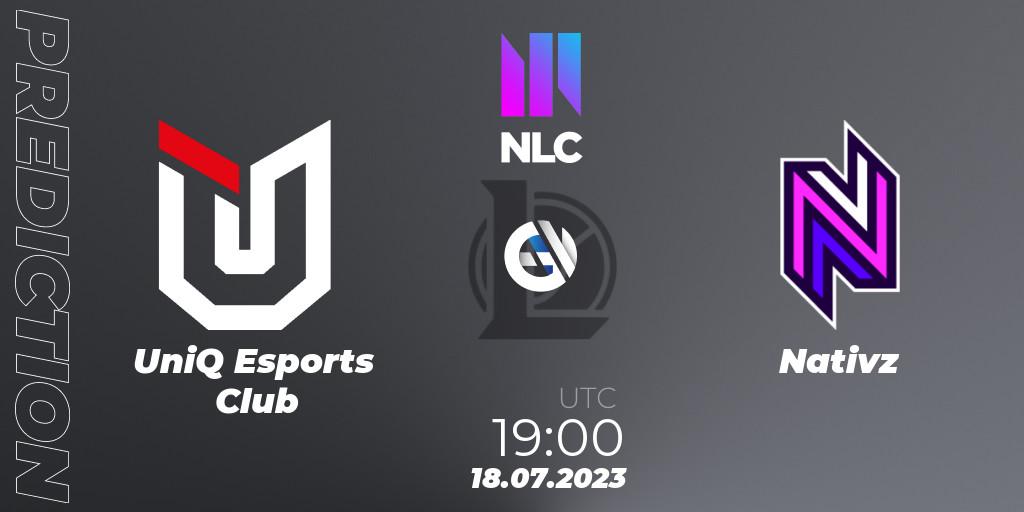 UniQ Esports Club - Nativz: Maç tahminleri. 18.07.2023 at 19:00, LoL, NLC Summer 2023 - Group Stage