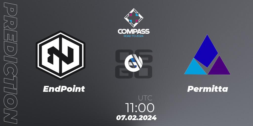 EndPoint - Permitta: Maç tahminleri. 07.02.2024 at 11:00, Counter-Strike (CS2), YaLLa Compass Spring 2024 Contenders