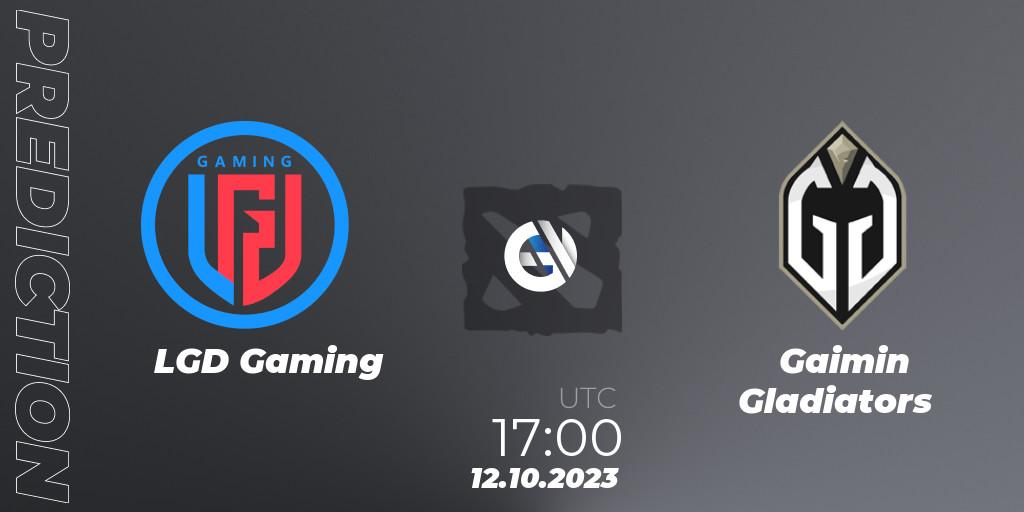 LGD Gaming - Gaimin Gladiators: Maç tahminleri. 12.10.23, Dota 2, The International 2023 - Group Stage