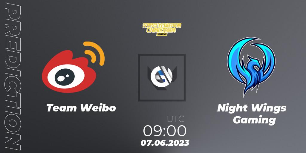 Team Weibo - Night Wings Gaming: Maç tahminleri. 07.06.23, VALORANT, VALORANT Champions Tour 2023: China Preliminaries