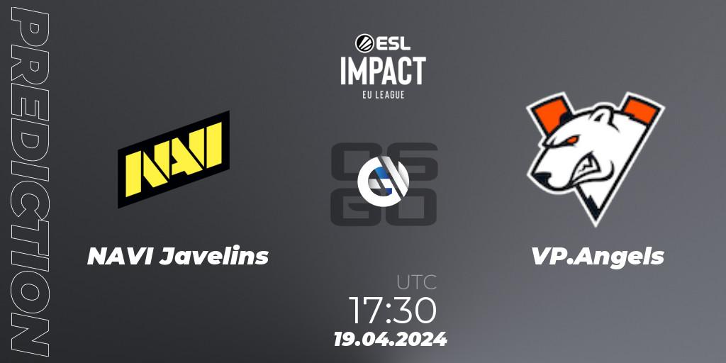 NAVI Javelins - VP.Angels: Maç tahminleri. 19.04.24, CS2 (CS:GO), ESL Impact League Season 5: Europe
