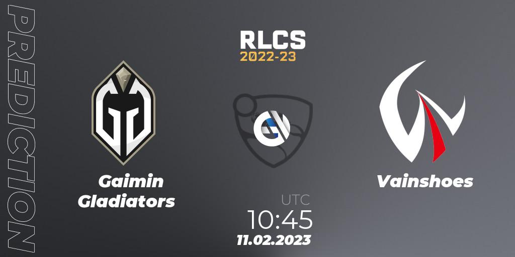 Gaimin Gladiators - Vainshoes: Maç tahminleri. 11.02.2023 at 10:45, Rocket League, RLCS 2022-23 - Winter: Asia-Pacific Regional 2 - Winter Cup