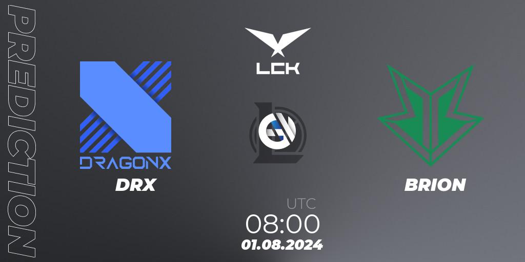 DRX - BRION: Maç tahminleri. 01.08.2024 at 08:00, LoL, LCK Summer 2024 Group Stage
