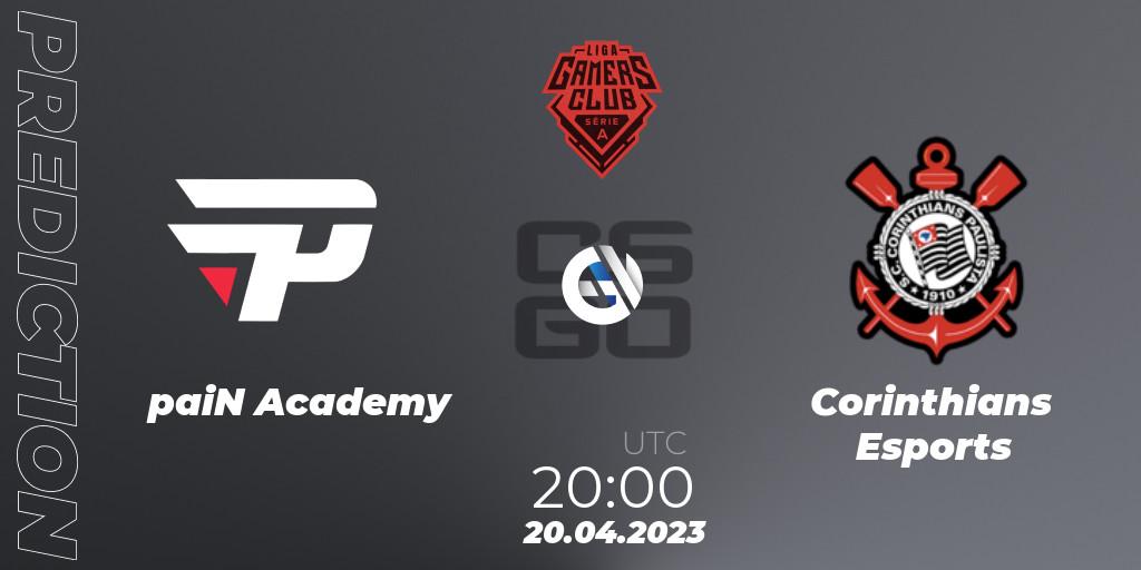 paiN Academy - Corinthians Esports: Maç tahminleri. 20.04.2023 at 21:00, Counter-Strike (CS2), Gamers Club Liga Série A: April 2023