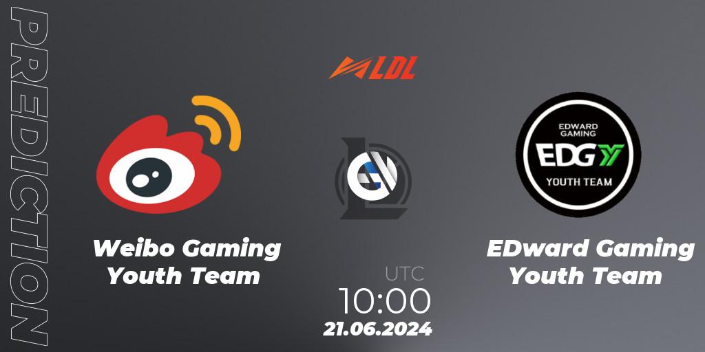 Weibo Gaming Youth Team - EDward Gaming Youth Team: Maç tahminleri. 21.06.2024 at 10:00, LoL, LDL 2024 - Stage 3