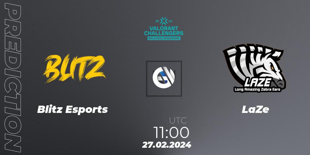 Blitz Esports - LaZe: Maç tahminleri. 27.02.2024 at 11:00, VALORANT, VALORANT Challengers Malaysia & Singapore 2024: Split 1