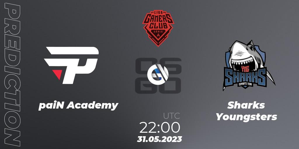 paiN Academy - Sharks Youngsters: Maç tahminleri. 31.05.2023 at 22:00, Counter-Strike (CS2), Gamers Club Liga Série A: May 2023