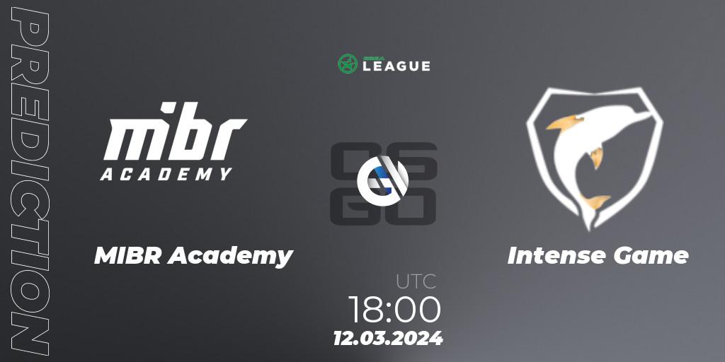 MIBR Academy - Intense Game: Maç tahminleri. 12.03.2024 at 18:00, Counter-Strike (CS2), ESEA Season 48: Open Division - South America