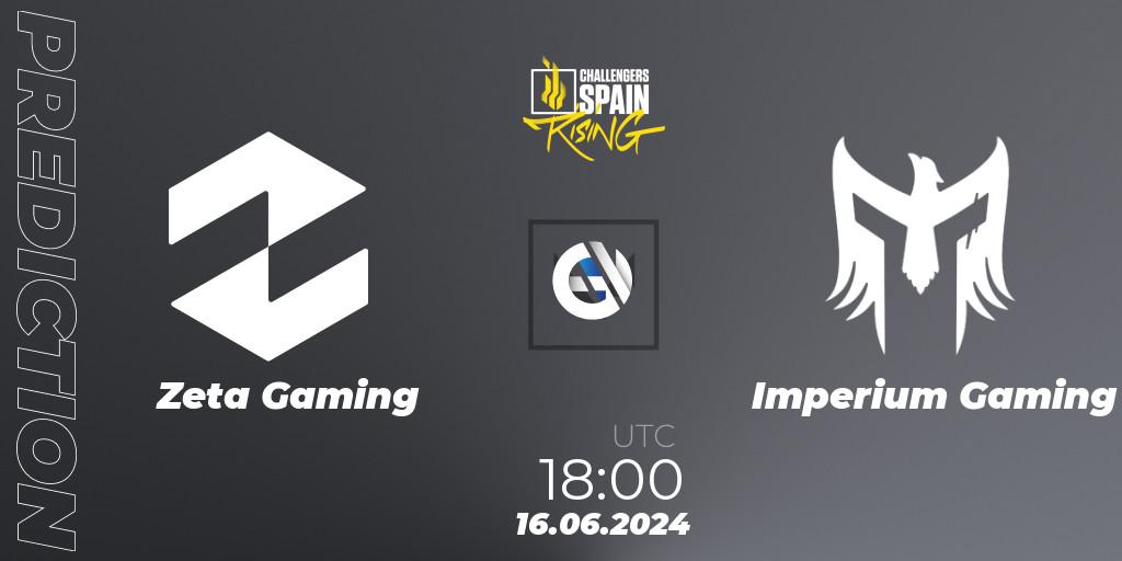 Zeta Gaming - Imperium Gaming: Maç tahminleri. 16.06.2024 at 18:00, VALORANT, VALORANT Challengers 2024 Spain: Rising Split 2
