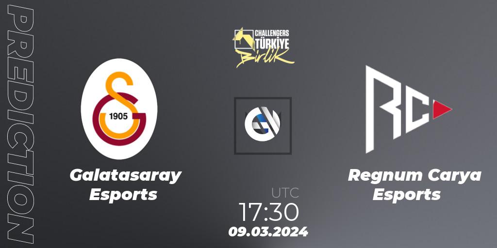 Galatasaray Esports - Regnum Carya Esports: Maç tahminleri. 09.03.2024 at 17:30, VALORANT, VALORANT Challengers 2024 Turkey: Birlik Split 1
