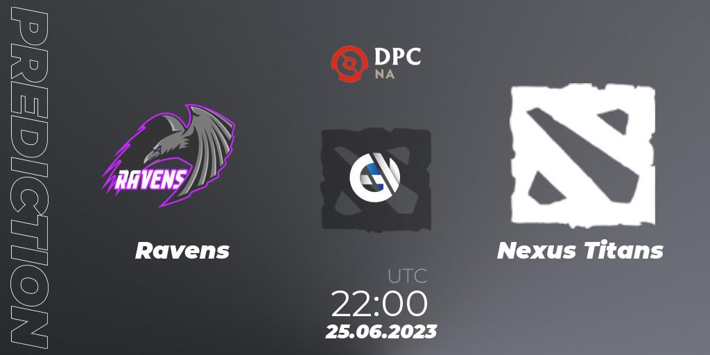 Ravens - Nexus Titans: Maç tahminleri. 25.06.23, Dota 2, DPC 2023 Tour 3: NA Division II (Lower)