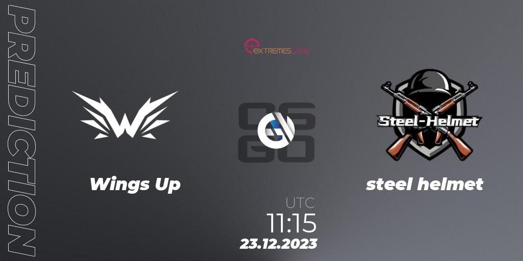 Wings Up - steel helmet: Maç tahminleri. 23.12.2023 at 11:15, Counter-Strike (CS2), eXTREMESLAND 2023: Chinese Qualifier