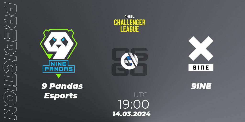 9 Pandas Esports - 9INE: Maç tahminleri. 03.04.24, CS2 (CS:GO), ESL Challenger League Season 47: Europe