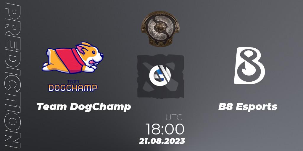 Team DogChamp - B8 Esports: Maç tahminleri. 21.08.23, Dota 2, The International 2023 - North America Qualifier