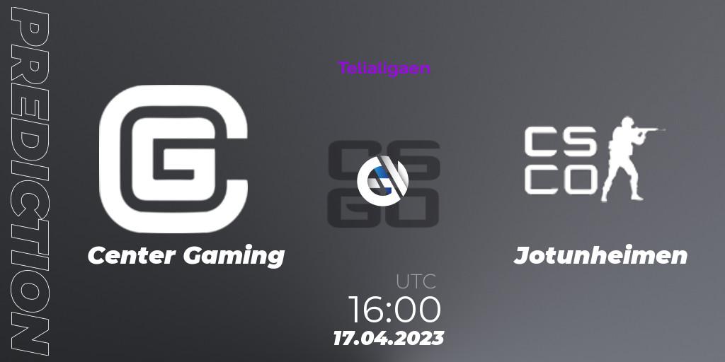 Center Gaming - Jotunheimen: Maç tahminleri. 17.04.2023 at 16:00, Counter-Strike (CS2), Telialigaen Spring 2023: Group stage
