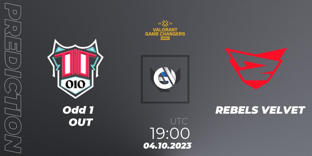 Odd 1 OUT - REBELS VELVET: Maç tahminleri. 04.10.2023 at 19:00, VALORANT, VCT 2023: Game Changers EMEA Stage 3 - Playoffs