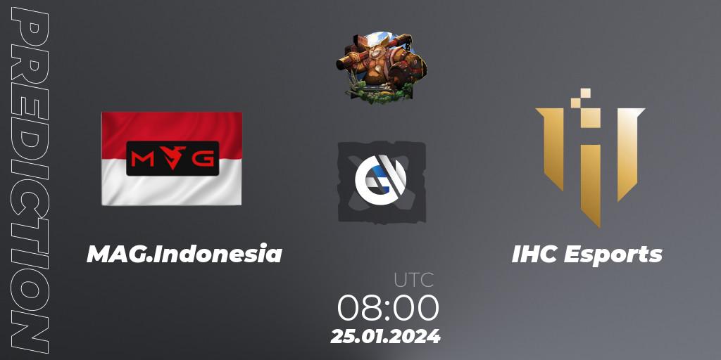 MAG.Indonesia - IHC Esports: Maç tahminleri. 25.01.2024 at 08:00, Dota 2, ESL One Birmingham 2024: Southeast Asia Open Qualifier #2