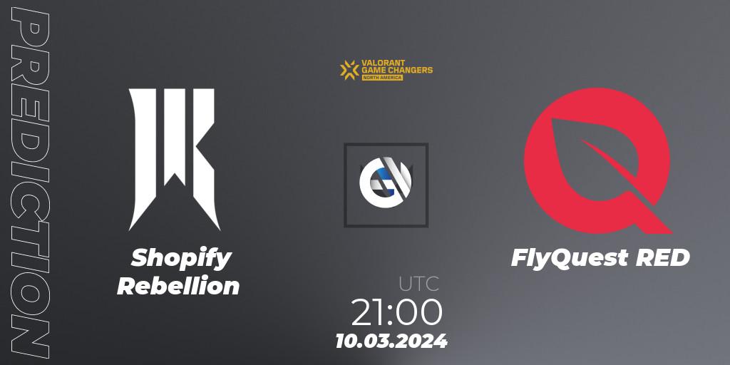 Shopify Rebellion - FlyQuest RED: Maç tahminleri. 10.03.24, VALORANT, VCT 2024: Game Changers North America Series Series 1