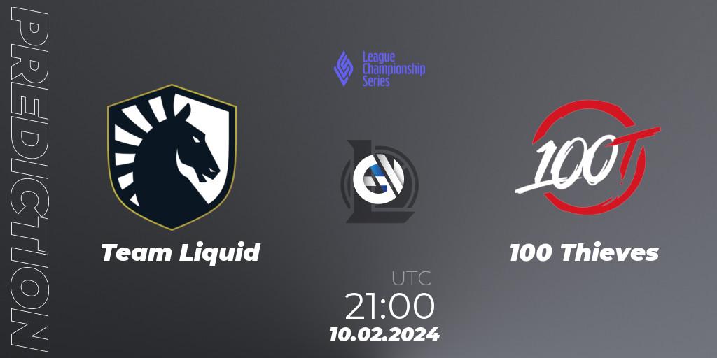 Team Liquid - 100 Thieves: Maç tahminleri. 10.02.24, LoL, LCS Spring 2024 - Group Stage