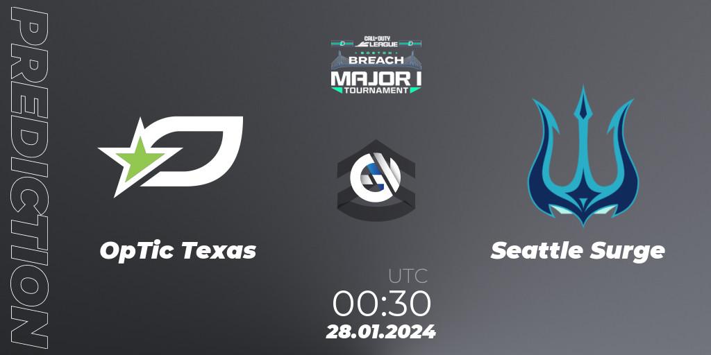 OpTic Texas - Seattle Surge: Maç tahminleri. 28.01.2024 at 00:30, Call of Duty, Call of Duty League 2024: Stage 1 Major