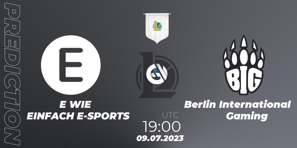 E WIE EINFACH E-SPORTS - Berlin International Gaming: Maç tahminleri. 09.07.2023 at 19:00, LoL, Prime League Summer 2023 - Group Stage