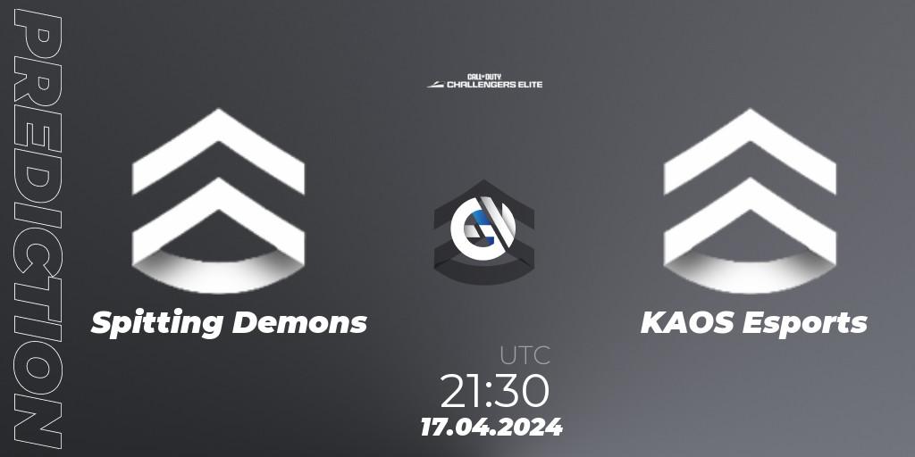 Spitting Demons - KAOS Esports: Maç tahminleri. 23.04.2024 at 22:30, Call of Duty, Call of Duty Challengers 2024 - Elite 2: NA