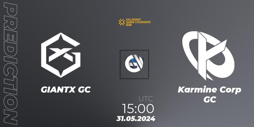 GIANTX GC - Karmine Corp GC: Maç tahminleri. 31.05.2024 at 15:00, VALORANT, VCT 2024: Game Changers EMEA Stage 2