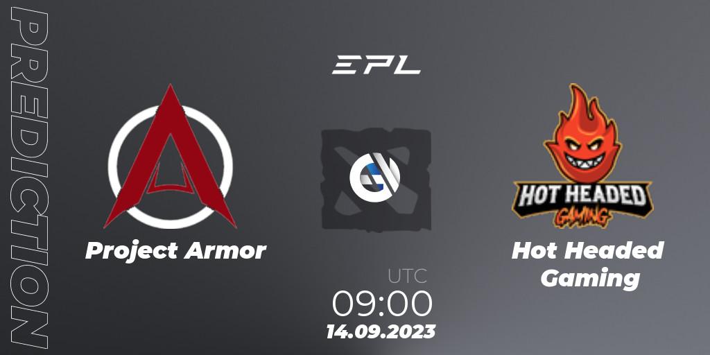 Project Armor - Hot Headed Gaming: Maç tahminleri. 14.09.2023 at 09:11, Dota 2, European Pro League Season 12