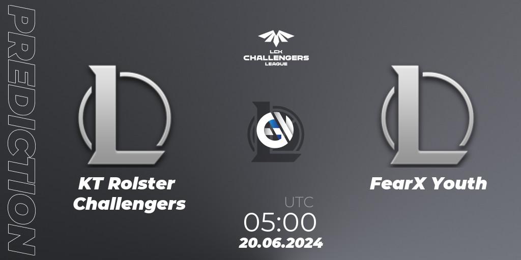 KT Rolster Challengers - FearX Youth: Maç tahminleri. 20.06.2024 at 05:00, LoL, LCK Challengers League 2024 Summer - Group Stage