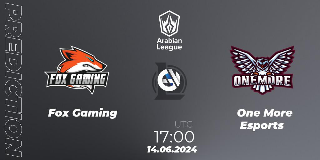 Fox Gaming - One More Esports: Maç tahminleri. 14.06.2024 at 17:00, LoL, Arabian League Summer 2024
