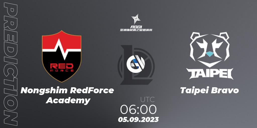 Nongshim RedForce Academy - Taipei Bravo: Maç tahminleri. 05.09.2023 at 06:00, LoL, Asia Star Challengers Invitational 2023